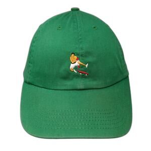 Everybody Skates Baseball Cap Green One Size Skateboarder Graphic Strapback Hat